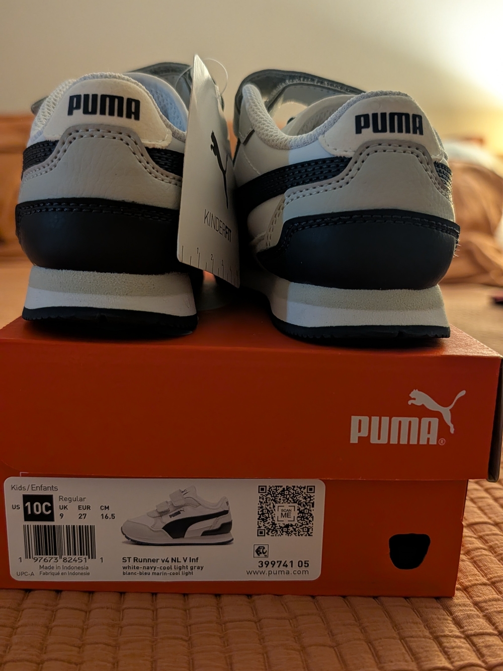 Puma Kids ST Runner V4 - White & Navy